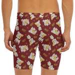 Happy Jack Russell Terrier Pattern Print Men's Long Boxer Briefs