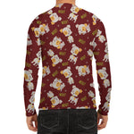 Happy Jack Russell Terrier Pattern Print Men's Long Sleeve Rash Guard