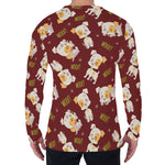 Happy Jack Russell Terrier Pattern Print Men's Long Sleeve T-Shirt