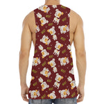 Happy Jack Russell Terrier Pattern Print Men's Muscle Tank Top