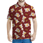 Happy Jack Russell Terrier Pattern Print Men's Polo Shirt