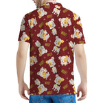 Happy Jack Russell Terrier Pattern Print Men's Polo Shirt