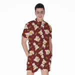 Happy Jack Russell Terrier Pattern Print Men's Rompers