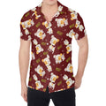 Happy Jack Russell Terrier Pattern Print Men's Shirt