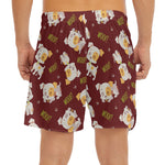 Happy Jack Russell Terrier Pattern Print Men's Split Running Shorts