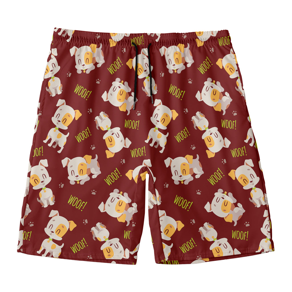 Happy Jack Russell Terrier Pattern Print Men's Swim Trunks
