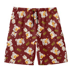 Happy Jack Russell Terrier Pattern Print Men's Swim Trunks