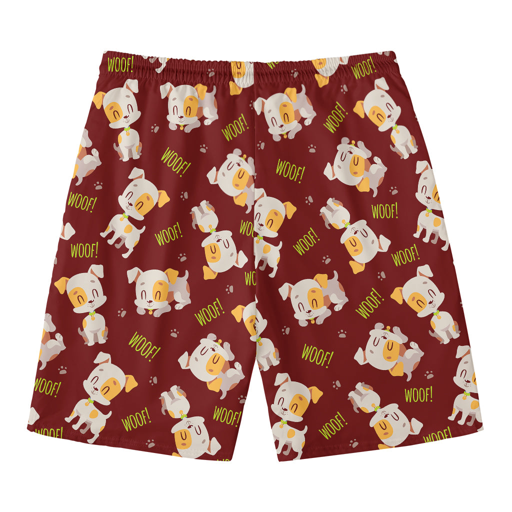 Happy Jack Russell Terrier Pattern Print Men's Swim Trunks