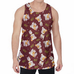 Happy Jack Russell Terrier Pattern Print Men's Velvet Tank Top