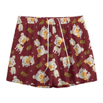 Happy Jack Russell Terrier Pattern Print Mesh Shorts