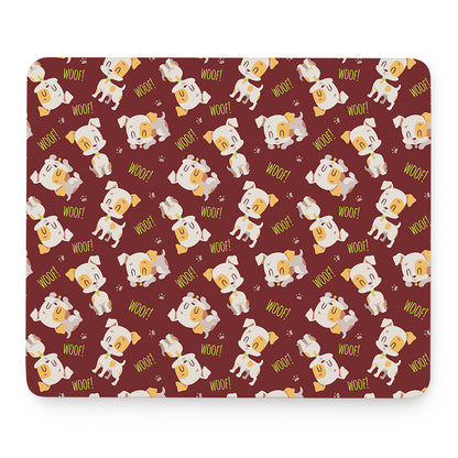 Happy Jack Russell Terrier Pattern Print Mouse Pad