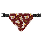 Happy Jack Russell Terrier Pattern Print Over The Collar Dog Bandana