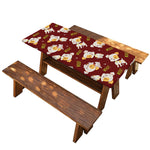 Happy Jack Russell Terrier Pattern Print Picnic Table Cover