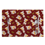 Happy Jack Russell Terrier Pattern Print Placemat