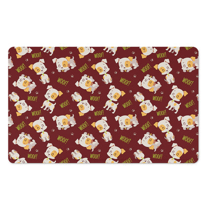 Happy Jack Russell Terrier Pattern Print Polyester Doormat