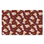 Happy Jack Russell Terrier Pattern Print Polyester Doormat