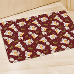 Happy Jack Russell Terrier Pattern Print Polyester Doormat