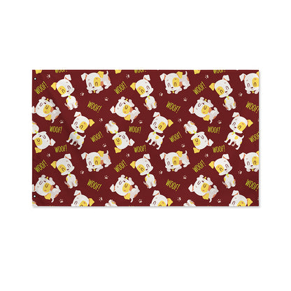 Happy Jack Russell Terrier Pattern Print Polyester Flag