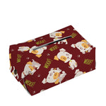 Happy Jack Russell Terrier Pattern Print Rectangle Tissue Box Cover
