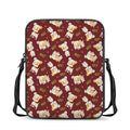 Happy Jack Russell Terrier Pattern Print Rectangular Crossbody Bag