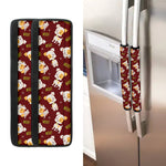 Happy Jack Russell Terrier Pattern Print Refrigerator Handle Covers