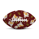 Happy Jack Russell Terrier Pattern Print Rugby Ball