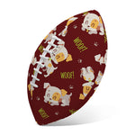 Happy Jack Russell Terrier Pattern Print Rugby Ball