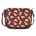 Happy Jack Russell Terrier Pattern Print Saddle Bag