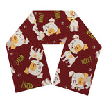 Happy Jack Russell Terrier Pattern Print Scarf