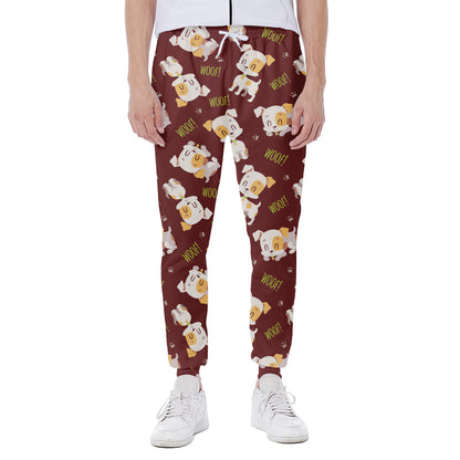 Happy Jack Russell Terrier Pattern Print Scuba Joggers