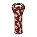 Happy Jack Russell Terrier Pattern Print Single Neoprene Wine Tote