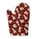 Happy Jack Russell Terrier Pattern Print Single Oven Mitt