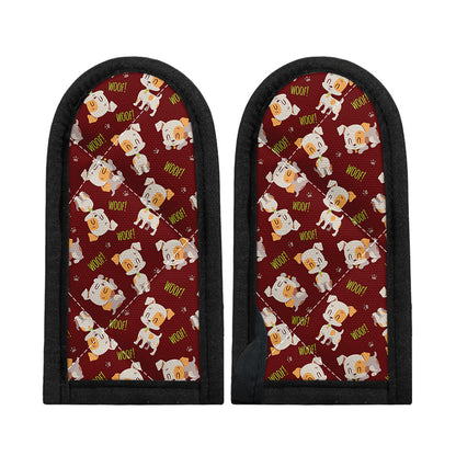 Happy Jack Russell Terrier Pattern Print Skillet Handle Cover