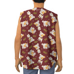 Happy Jack Russell Terrier Pattern Print Sleeveless Baseball Jersey