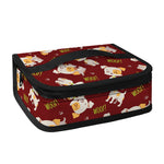 Happy Jack Russell Terrier Pattern Print Small Lunch Bag