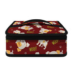 Happy Jack Russell Terrier Pattern Print Small Lunch Bag