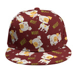 Happy Jack Russell Terrier Pattern Print Snapback Cap
