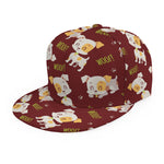 Happy Jack Russell Terrier Pattern Print Snapback Cap