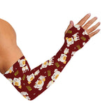 Happy Jack Russell Terrier Pattern Print Sun Protection Arm Sleeves