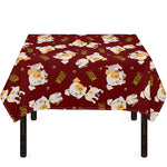 Happy Jack Russell Terrier Pattern Print Tablecloth