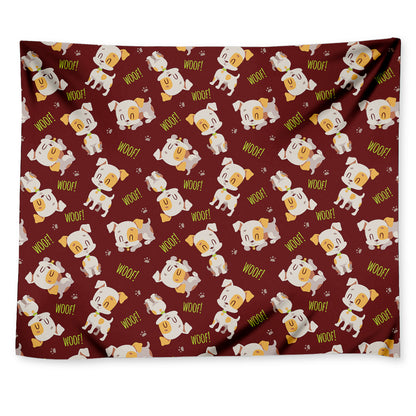 Happy Jack Russell Terrier Pattern Print Tapestry