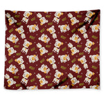 Happy Jack Russell Terrier Pattern Print Tapestry