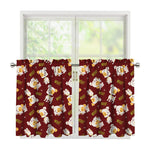 Happy Jack Russell Terrier Pattern Print Tier Curtains