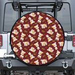 Happy Jack Russell Terrier Pattern Print Tire Cover