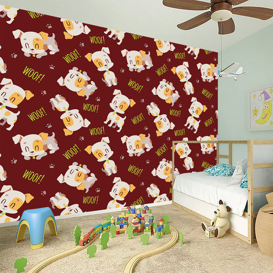 Happy Jack Russell Terrier Pattern Print Wall Sticker