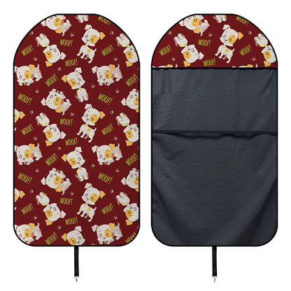 Happy Jack Russell Terrier Pattern Print Waterproof Car Seat Cover