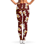 Happy Jack Russell Terrier Pattern Print Women's Leggings