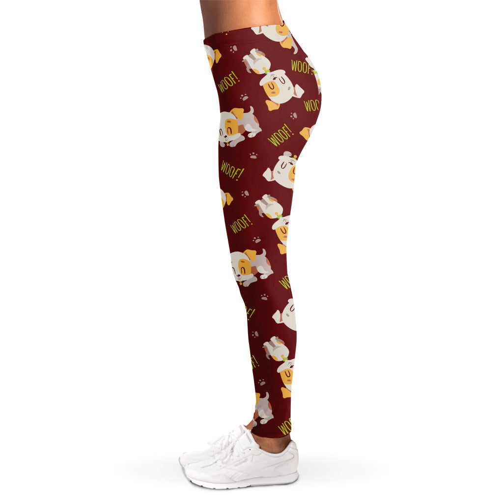 Happy Jack Russell Terrier Pattern Print Women's Leggings