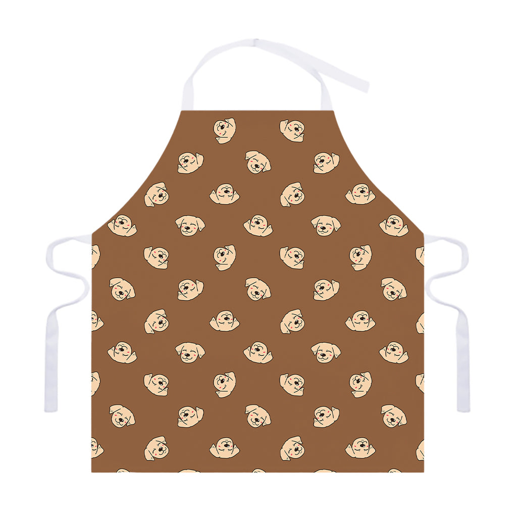Happy Labrador Retriever Pattern Print Adjustable Apron