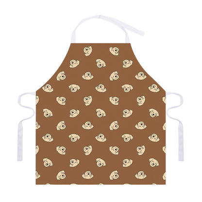 Happy Labrador Retriever Pattern Print Adjustable Apron
